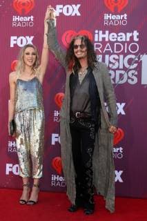 March 14, 2019 - Los Angeles, CA, USA - LOS ANGELES - MAR 14: Aimee Preston, Steven Tyler at the iHeart Radio Music Awards - Arrivals at the Microsoft Theater on March 14, 2019 in Los Angeles, CA Los Angeles USA - ZUMAb170 20190314_zap_b170_159 Copyright: xKayxBlakex