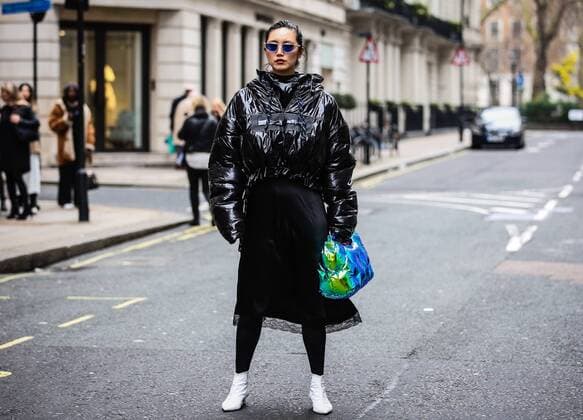 UK: On the Street London LONDON, UK- February 16 2019: Women on the street during the London Fashion Week. London United Kingdom  MauroxDelxSignore