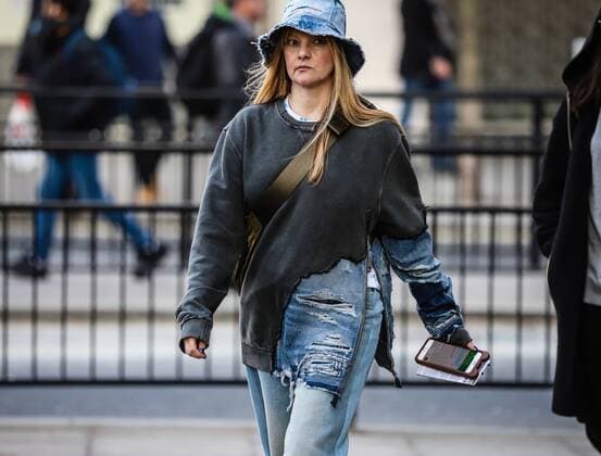 UK: On the Street London LONDON, UK- February 15 2019: Women on the street during the London Fashion Week. London United Kingdom  MauroxDelxSignore
