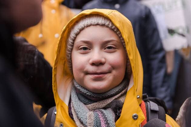 190315 Greta Thunberg during a School Strike for the Climate on March 15 2019 in Stockholm,  Copyright: MAXIMxTHORE 39343632st