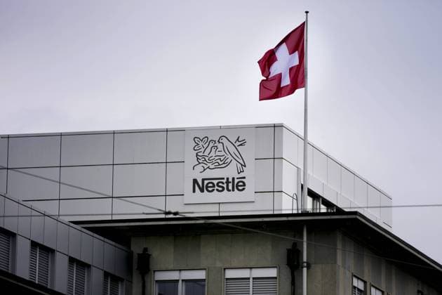 Vevey, Switzerland March 2, 2019 - Image of Swiss food giant s Nestle headquarters NESTLE, ILLUSTRATION, INDUSTRIE AGRO ALIMENTAIRE, MULTINATIONALE SUISSE, LOGO, GENERIQUE, BUREAUX, SIEGE SOCIAL, DRAPEAU SUISSE, MARQUE, DRAPEAU SUISSE  Copyright: xVincentxIsorex