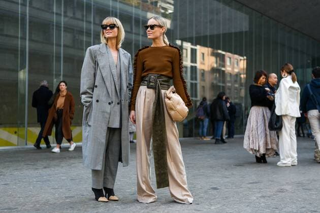 Jeanette Friis Madsen and Thora Valdimars attending the Max Mara show during Milan Fashion Week - Feb 21, 2019 - MFW: Fall 2019 Street Style Day 2, Milan Italy  Copyright: xValentinaxRanierix VRMFW20190221ZDC254