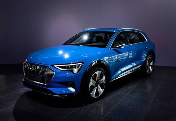 Germany Ingolstadt 14 03 2019 The Audi e tron quattro is the first electric SUV from the Ingolstadt-based carmaker Price 81 350 00 EUR e tron 55 Quattro Range 400 kilometres Two electric motors with a total system output of 300 kW provide the drive One sits in the rear axle the second on the front axle so that the e tron always drives with all-wheel drive Balance sheet conference of Audi AG