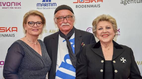 14 Steiger Award on 16 03 2019 at the Casino of the Zeche Zollverein in Essen V l n r Sybille Waury Hans Werner Geißendörfer Marie Luise Marjan xJFx