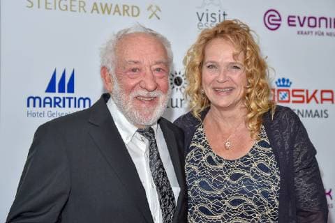 14 Steiger Award on 16 03 2019 at the Casino of the Zeche Zollverein in Essen Dieter Hallervordern and Christine Zander at the presentation of the Steiger Award xJFx