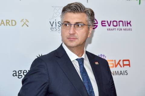 14 Steiger Award on 16 03 2019 at the Casino of the Zeche Zollverein in Essen Andrej Plenkovic S E Prime Minister of the Republic of Croatia receives the Steiger Award in the category Europe xJFx