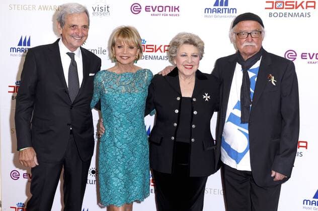 Uschi Glas with husband Dieter Hermann Marie Luise Marjan and Hans W Geißendörfer at the presentation of the 14 Steiger Award 2019 at the Casino Zollverein Essen 16 03 2019 Foto:xC.xHardtx xFuturexImage