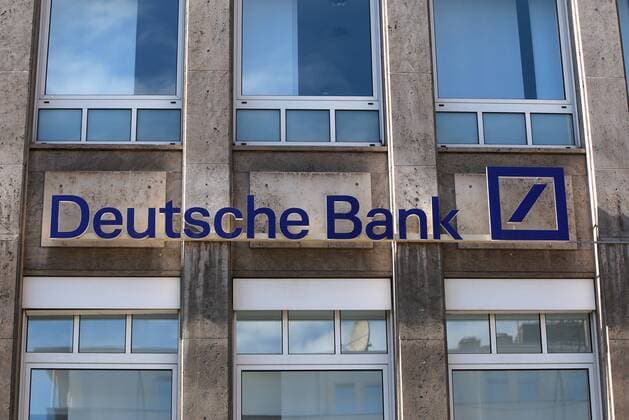 Logo of the Deutsche Bank branch in Dortmund