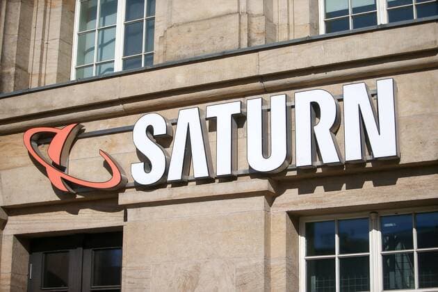 Leipzig 27 02 2019 City centre In picture Saturn logo