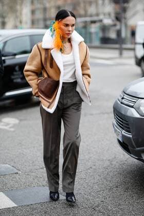 Evangelie Smyrniotaki attending the Nina Ricci show during Paris Fashion Week - March 1, 2019 - PFW: Fall 2019 Street Style Day 5, Paris France  Copyright: xMichaelxIpx MIpPFW20190301ZDC3