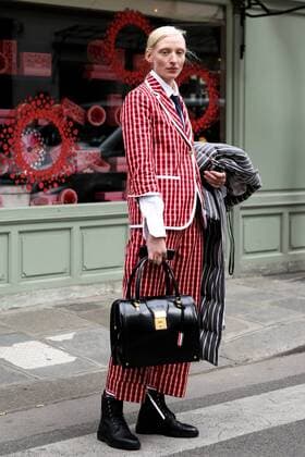 Model Maggie Maurer attending the Thom Browne show during Paris Fashion Week - March 3, 2019 - PFW: Fall 2019 Street Style Day 7, Paris France  Copyright: xValentinaxRanierix VRPFW20190303ZDC7
