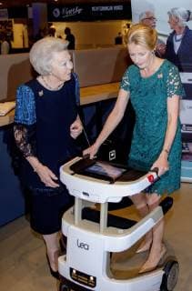 18-03-2019 Veldhoven Princess Beatrix and Princess Mabel during the presentation of the 5th Prince Friso engineering award at ASML in Veldhoven.  Copyright: xPPEx
