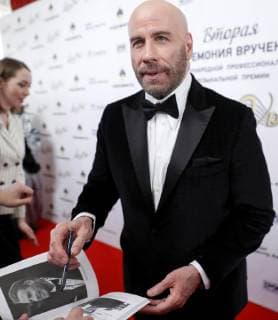 MOSCOW, RUSSIA â€“ MARCH 19, 2019: American actor John Travolta ahead of a ceremony to present BraVo international classical music awards at the Bolshoi Theatre. Mikhail Japaridze TASS  TS0A51BA