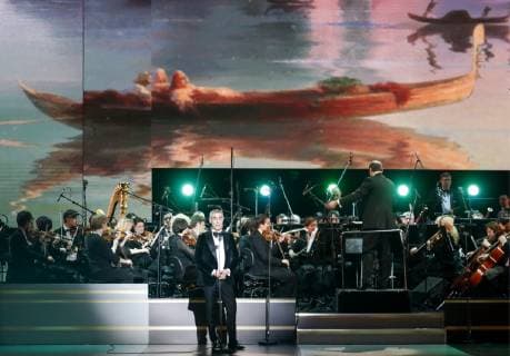 MOSCOW, RUSSIA â€“ MARCH 19, 2019: Italian operatic tenor Alessandro Safina performs at a ceremony to present BraVo international classical music awards at the Bolshoi Theatre. Mikhail Japaridze TASS  TS0A51D7