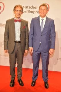 17 German Hoerfilmpreis Klaus Huhn President of the DBSV Andreas Bethke Managing Director of the DBSV Arrival of the red carpet to the 17 German Hoerfilmpreis in the Hauptstadtreesentanz of the Deutsche Telekom in Berlin on 19 03 2019