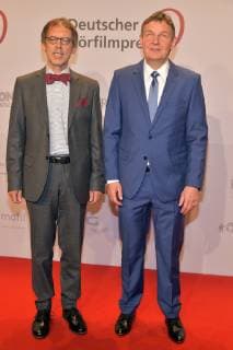 17 German Hoerfilmpreis Klaus Huhn President of the DBSV Andreas Bethke Managing Director of the DBSV Arrival of the red carpet to the 17 German Hoerfilmpreis in the Hauptstadtreesentanz of the Deutsche Telekom in Berlin on 19 03 2019