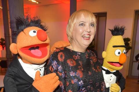 17 German Hearing Film Award Claudia Roth with Ernie and Bert Arrival of Red Carpet at the 17 German Hearing Film Award at the Deutsche Telekom Capital Representation in Berlin on 19 03 2019