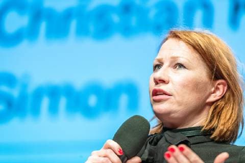 Graz 19 03 2019 Helmut List Halle Graz AUT Opening Diagonal 2019 during Diagonal Opening on Tuesday 19 March 2019 in Graz in the picture Prizewinner Birgit Minischmayr during the opening of 2019 Diagonal Film Festival at the Helmut List Halle in Graz Austria on 2019 03 19  EX_ANG