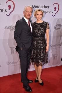 Christoph M Ohrt and Dana Golombek at the award ceremony of the 17th German Hoerfilmpreis on 19 03 2019 in Berlin German Hoerfilmpreis 2019 in Berlin