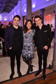 Alice Brauner and her sons David and Ben Zechbauer at the presentation of the 17th German Hoerfilmpreis on 19 03 2019 in Berlin German Hoerfilmpreis 2019 in Berlin