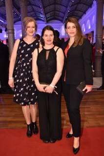 Stephanie Stremler Esther Zimmering and Rebecca Immanuel at the presentation of the 17th German Hoerfilmpreis on 19 03 2019 in Berlin German Hoerfilmpreis 2019 in Berlin