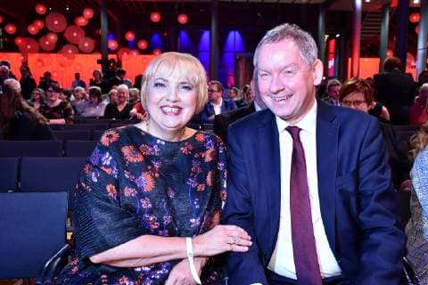 Claudia Roth and Lutz Marmor at the award ceremony of the 17th German Hoerfilmpreis on 19 03 2019 in Berlin German Hoerfilmpreis 2019 in Berlin