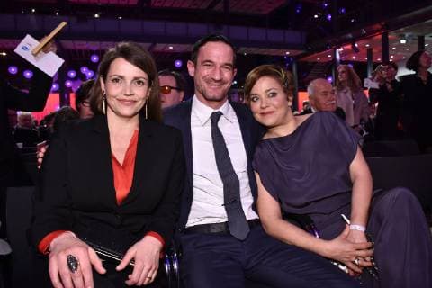 Rebecca Immanuel Sönke Möhring and Muriel Baumeister at the award ceremony of the 17th German Hoerfilmpreis on 19 03 2019 in Berlin German Hoerfilmpreis 2019 in Berlin