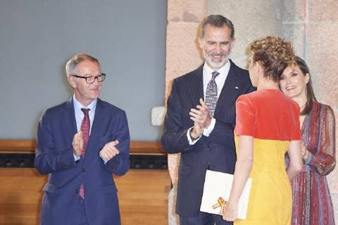 March 19, 2019 - Madrid, Madrid, Spain - King Felipe VI of Spain, Queen Letizia of Spain, Agatha Ruiz de la Prada attends the Delivery of the National Culture Awards 2017 at The Prado Museum on March 19, 2019 in Madrid, Spain Madrid Spain  - ZUMAg15_ 20190319_zaf_g15_034 Copyright: xJackxAbuinx