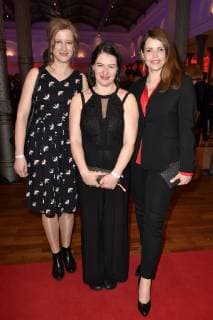 Stephanie Stremler Esther Zimmering and Rebecca Immanuel at the presentation of the 17th German Audio Film Award 2019 at Deutsche Telekom Berlins Capital Representative Office 19 03 2019 Foto:xF.xKernx xFuturexImage