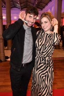 Arne Gottschling and Merle Collet at the presentation of the 17th German Audio Film Award 2019 at Deutsche Telekom Berlins Capital Representative Office 19 03 2019 Foto:xF.xKernx xFuturexImage