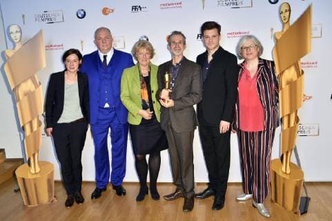 Anne Leppin Jörg Thadeusz Monika Grütters Ulrich Matthes Benjamin Herrmann and Claudia Loewe at the press conference on the occasion of the nomination announcement for the German Film Award 2019 in the Deutsche Kinemathek Berlin 20 03 2019 Foto:xF.xKernx xFuturexImage