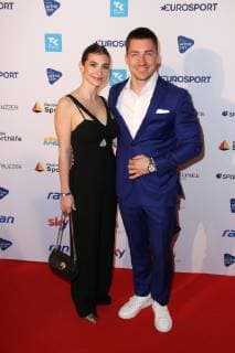 Philipp Boy and his girlfriend Vivien at the German Sports Journalist Prize on 25 03 2019 in Hamburg German Sports Journalist Prize 2019 in Hamburg