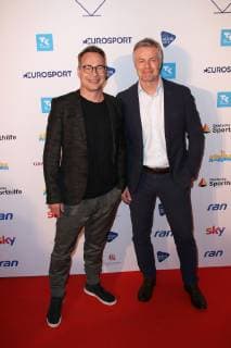 Matthias Opdenhövel and Tom Bartels at the German Sports Journalist Award on 25 03 2019 in Hamburg German Sports Journalist Award 2019 in Hamburg