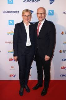 Peter Tschentscher with his wife Eva Maria at the German Sports Journalist Prize on 25 03 2019 in Hamburg German Sports Journalist Prize 2019 in Hamburg