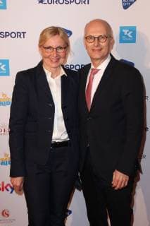 Peter Tschentscher with his wife Eva Maria at the German Sports Journalist Prize on 25 03 2019 in Hamburg German Sports Journalist Prize 2019 in Hamburg