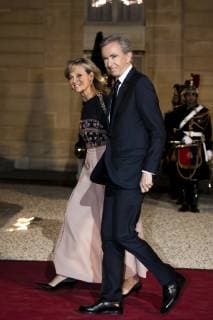 Paris, France March 25, 2019 - Arrival at the State dinner hosted by the President of the French Republic in honor of the President of the People s Republic of China - LVMH CEO, Bernard Arnault, HŽlne Mercier-Arnault POLITIQUE, DINER D ETAT, FRANCO CHINOIS, FRANCE CHINE, DIPLOMATIE, RELATIONS DIPLOMATIQUES, LVMH, EPOUSE  Copyright: xVincentxIsorex