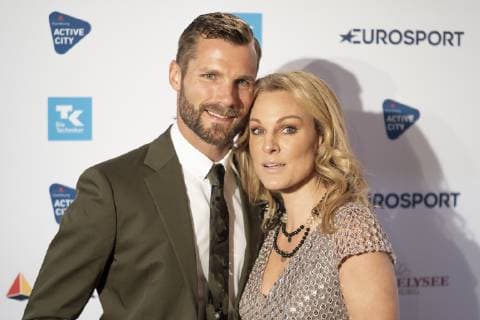 Award ceremony German Sports Journalist Award 2019 Red Carpet Gala Event at Grand Elysee Hamburg Christina Surer Tomczyk with husband Martin Tomczyk Award ceremony German Sports Journalist Award 2019 Red Carpet Gala Event at Grand Elysee Hamburg Hamburg Hamburg Germany Hotel Grand Elysee