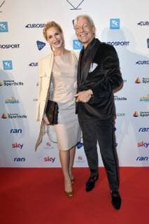 Jo Groebel with wife Grit Weiss at the presentation of the German Sports Journalist Awards 2019 in the Hotel Grand Elysee Hamburg 25 03 2019 Foto:xF.xKernx xFuturexImage