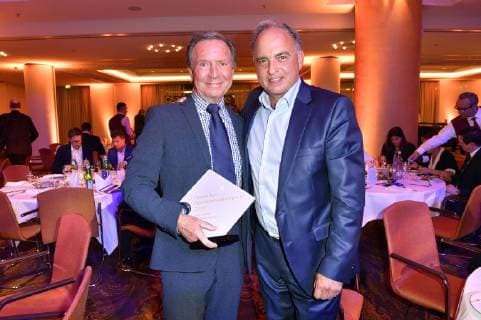 Gerd Rubenbauer and Hansi Müller at the German Sports Journalist Awards 2019 in the Hotel Grand Elysee Hamburg 25 03 2019 Foto:xF.xKernx xFuturexImage