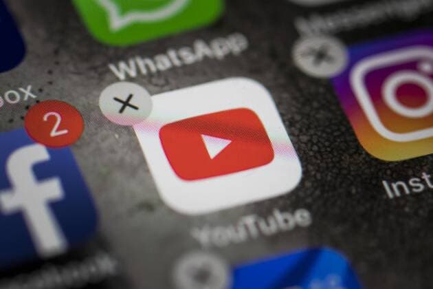 Symbol photo for upload filter The YouTube app with the close cross can be seen on a mobile phone display Berlin 26 03 2019 Berlin Germany Copyright: xFlorianxGaertner photothek.netx