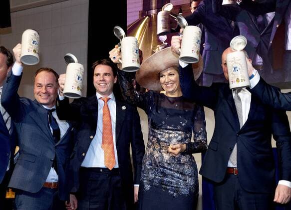 Entertainment Themen der Woche KW13 Entertainment Bilder des Tages 28-03-2019 Lieshout Queen Maxima during the start of the celebration of 300 year Bavaria brewery, part of Swinkels family brewers, in Lieshout.  Copyright: xPPEx