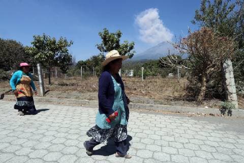 March 28, 2019 - EUM20190328NAC06.JPG .ATLIXCO, Pue. VolcanoVolcan-Popocatepetl.- 28 de marzo de 2019. Aspectos del poblado San Pedro Benito Juarez, en el municipio de Atlixco, Pueblo, luego del cambio del semaforo de alerta volcanica de amarillo fase 2 a fase 3, debido al incremento en la actividad del volcan Popocatepetl. Foto: Agencia EL UNIVERSALEELG  - ZUMAu78_ 20190328_zaf_u78_037 Copyright: xElxUniversalx