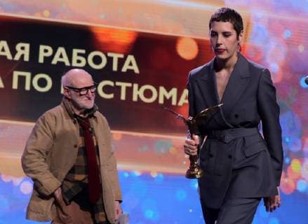 MOSCOW, RUSSIA â€“ MARCH 30, 2019: Actress Irina Gorbacheva (R) attends the 32nd Nika Film Award Ceremony. Vyacheslav Prokofyev TASS  TS0A66ED