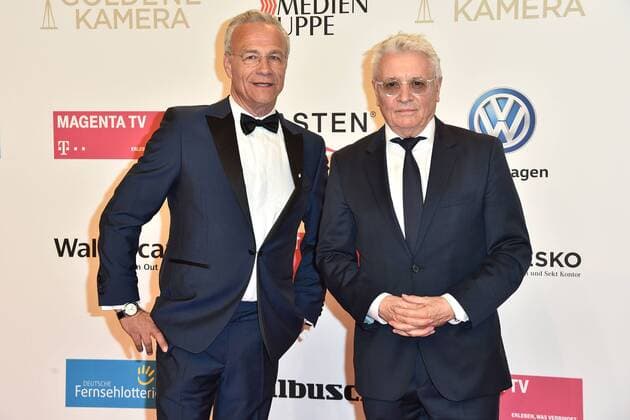 Klaus J Behrendt and Henry Hübchen arriving for the Golden Camera Award on 30 03 2019 in Berlin The Golden Camera Award 2019 in Berlin