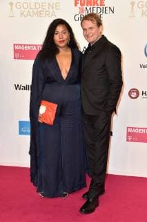 Devid Striesow and Ines Ganzberger arriving for the award ceremony of the Golden Camera on 30 03 2019 in Berlin The Golden Camera Award 2019 in Berlin