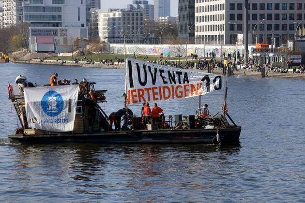 Tens of thousands of people protest against racism For a free society Berlin Germany DEU GER 30 03 2019 Basses against the Federal Minister of the Interior for Construction and H