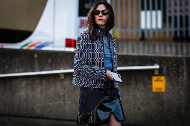 UK: On the street London LONDON, UK- February 17 2019: Madelynn Furlong on the street during the London Fashion Week. London United Kingdom  MauroxDelxSignore