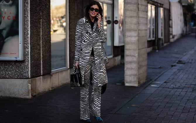 UK: On the street London LONDON, UK- February 17 2019: Daria Barannik on the street during the London Fashion Week. London United Kingdom  MauroxDelxSignore