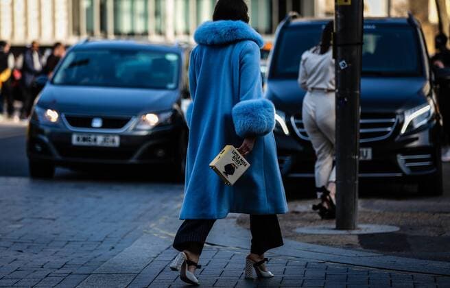 UK: On the street London LONDON, UK- February 17 2019: Women on the street during the London Fashion Week. London United Kingdom  MauroxDelxSignore