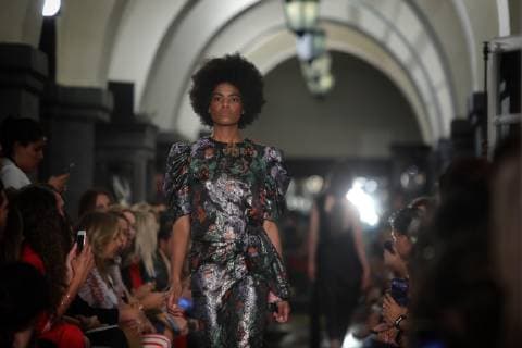 A model presents creations by the Mexican designer Sandra Weil during the Mexico s Fashion Week in Mexico City, Mexico, on 1 April 2019. Mexico s Fashion Week !ACHTUNG: NUR REDAKTIONELLE NUTZUNG!  Copyright: xSashenkaxGutierrezx AME4737 20190402-636897827212375580